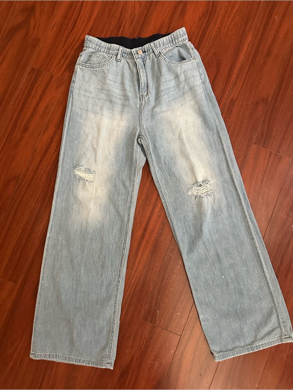 Tattered Wide soft pants